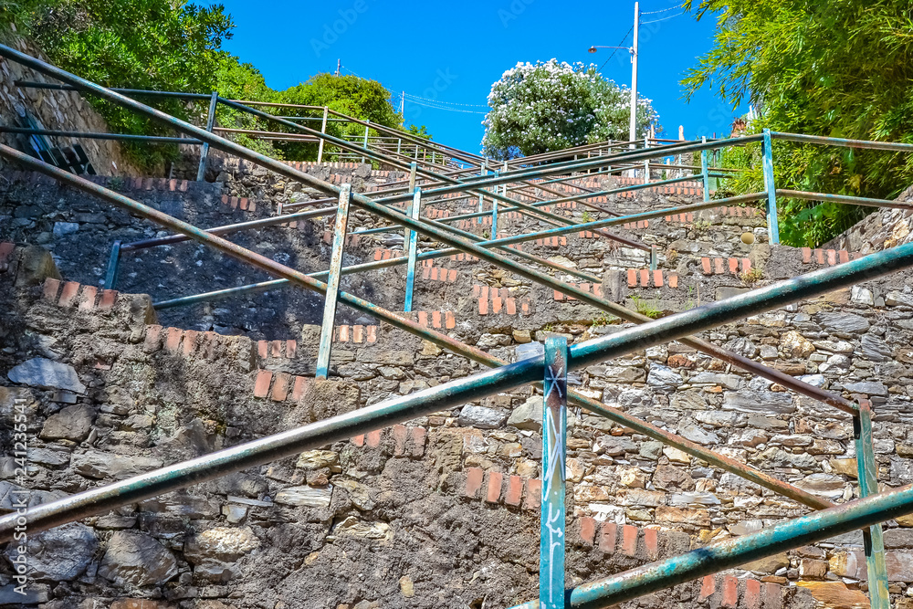 Stairs to get to Corniglia , Cinque Terre, Italy