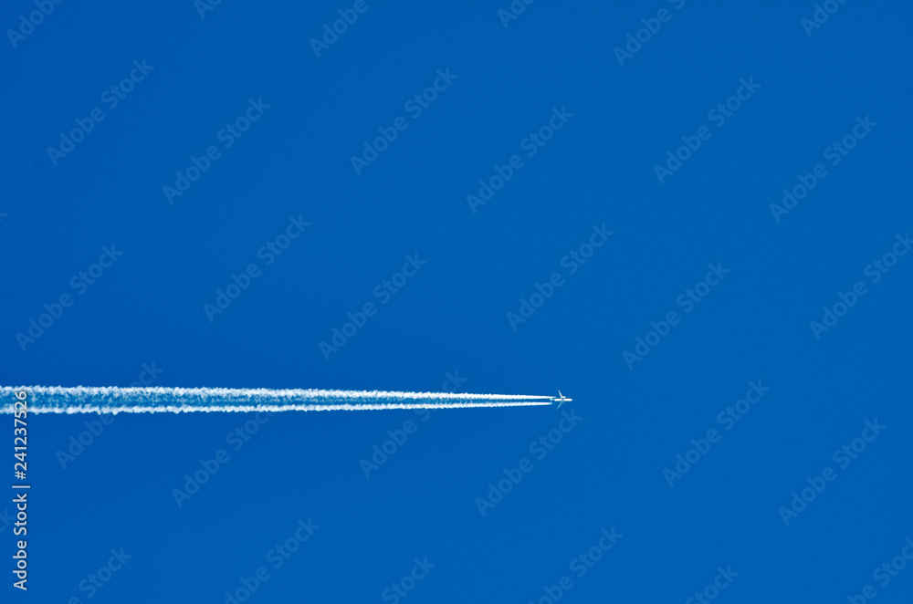 aircraft trail in the sky