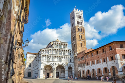 Lucca Cathedral square, Lucca, Italy photo