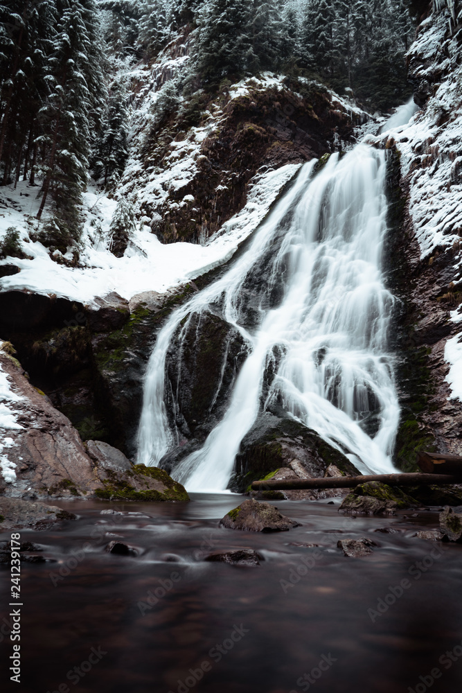 Bride's veil waterfall in long exposure Bride's veil waterfall in long exposure