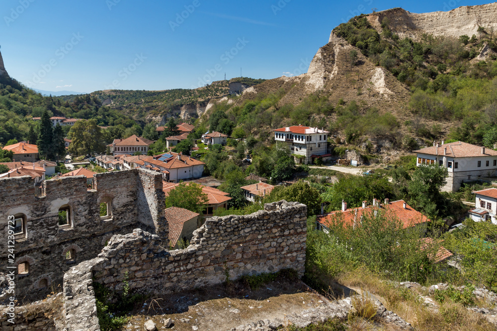 Panoramic view of town of Melnik, Blagoevgrad region, Bulgaria