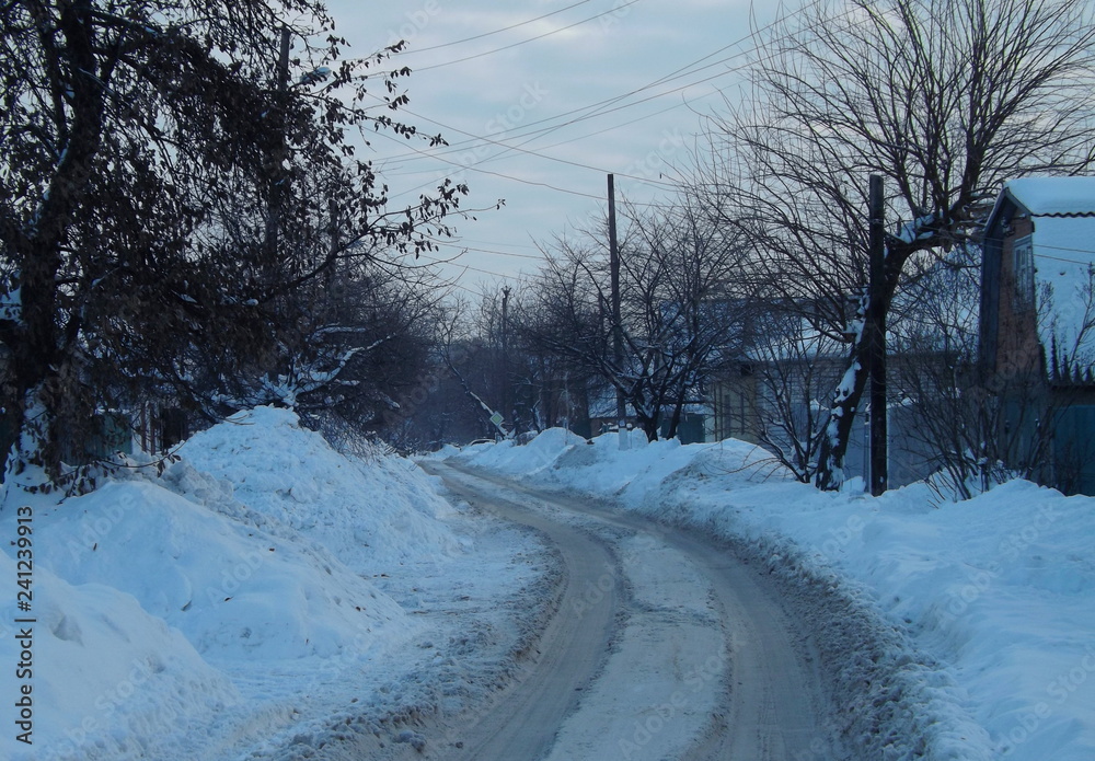 Obraz premium road in winter
