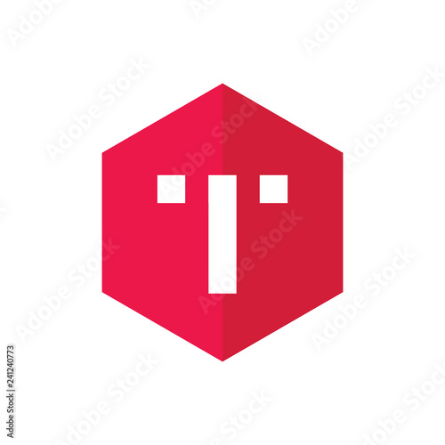 Alphabet T Icon, Red Hexagonal Shape Icon Concept, Flat Design Free Download Alphabet T Icon, Red Hexagonal Shape Icon Concept, Flat Design - GFXLoad