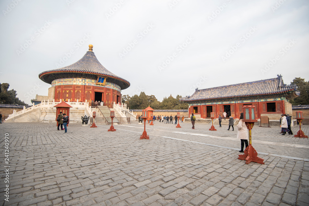 BEIJING,CHINA. 21 December 2018. Tiantan park in Beijing, China BEIJING,CHINA. 21 December 2018. Tiantan park in Beijing, China