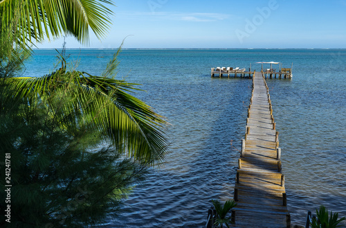 Ponton dans l'Océan Indien sur l'Ile de Sainte-Marie,Madagascar