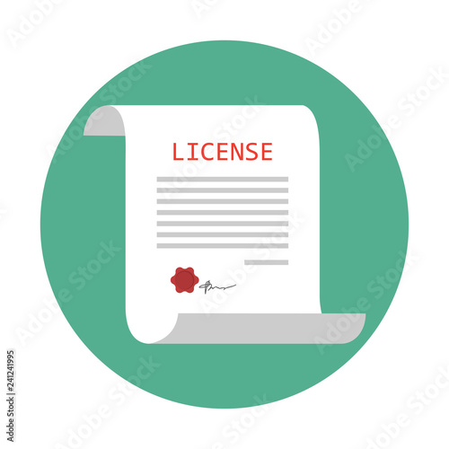 Educational concept, icon of diploma or certificate. Vector illustration in a flat style.