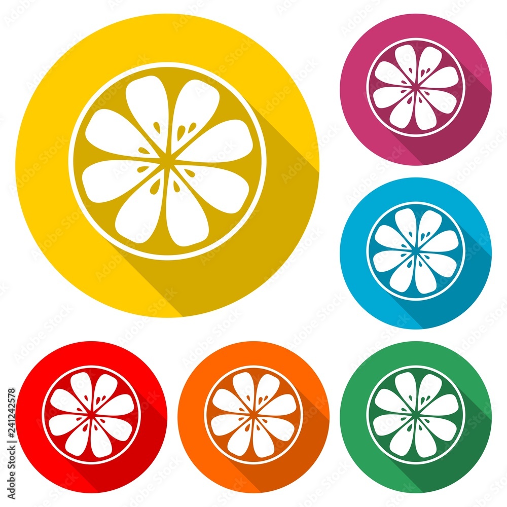 Organic logo. Orange logo. Orange icon, color set 