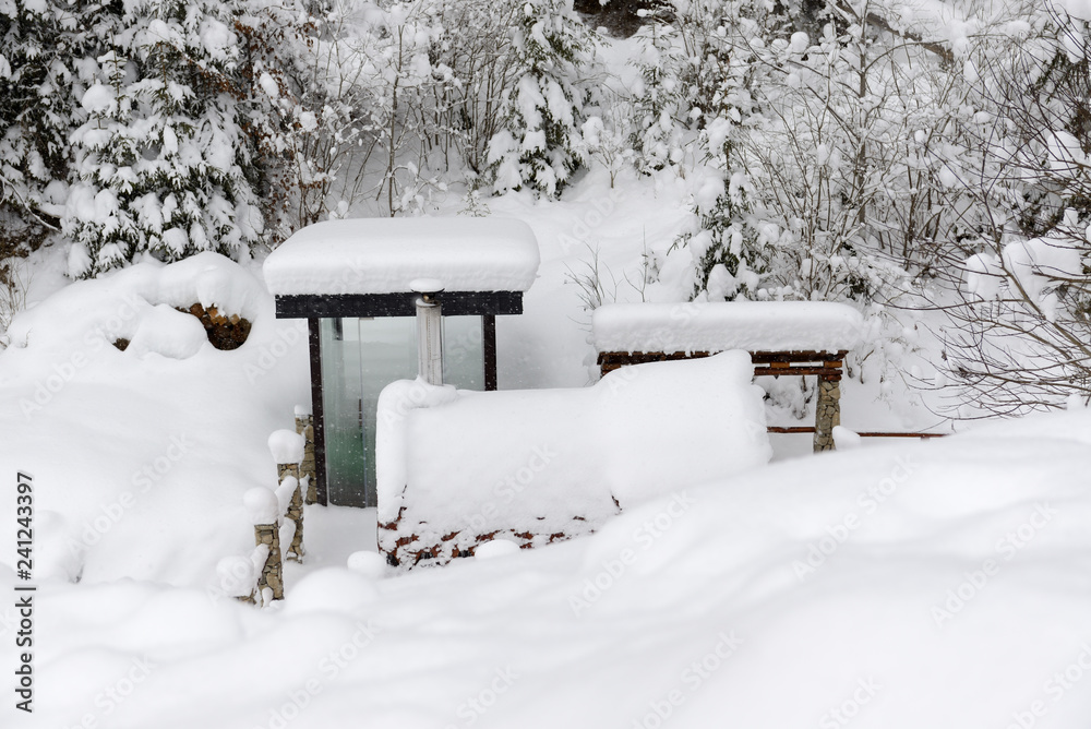 custom made wallpaper toronto digitalThe sauna is near hotel in Bukovel ski resort, Bukovel, Ukraine