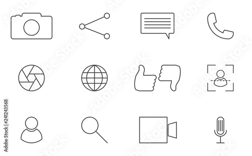 Social media app insider icons