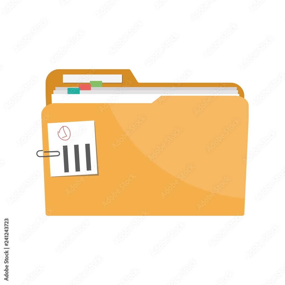 Folder icon with documents, plans and tasks. Plans, tasks and other documents in the folder. Vector illustration. Folder icon with documents, plans and tasks. Plans, tasks and other documents in the folder. Vector illustration.