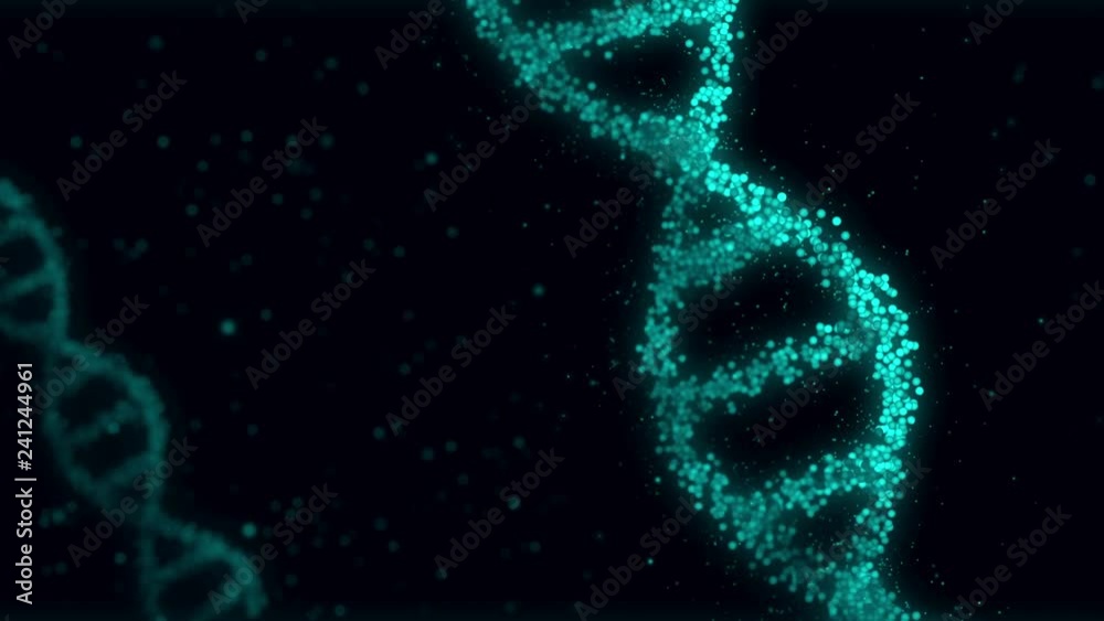 DNA helix molecules 3D abstract loopable animation with bokeh. Science, genetics and biotechnology concept. New technology endless background. DNA helix molecules 3D abstract loopable animation with bokeh. Science, genetics and biotechnology concept. New technology endless background.