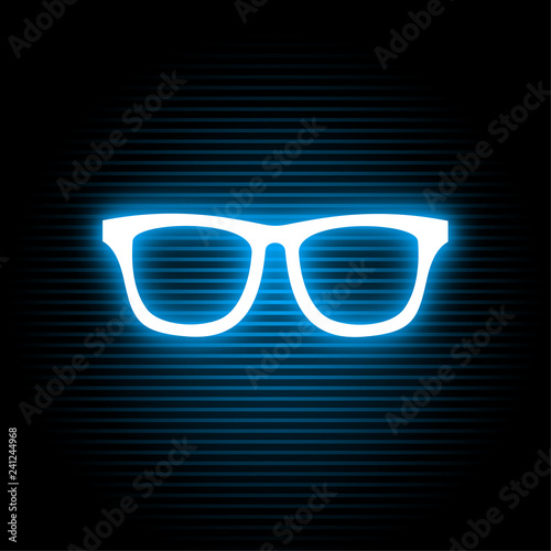 neon glasses symbol