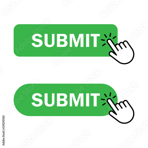 Hand cursor clicks Submit button