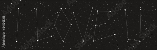 love you night sky background