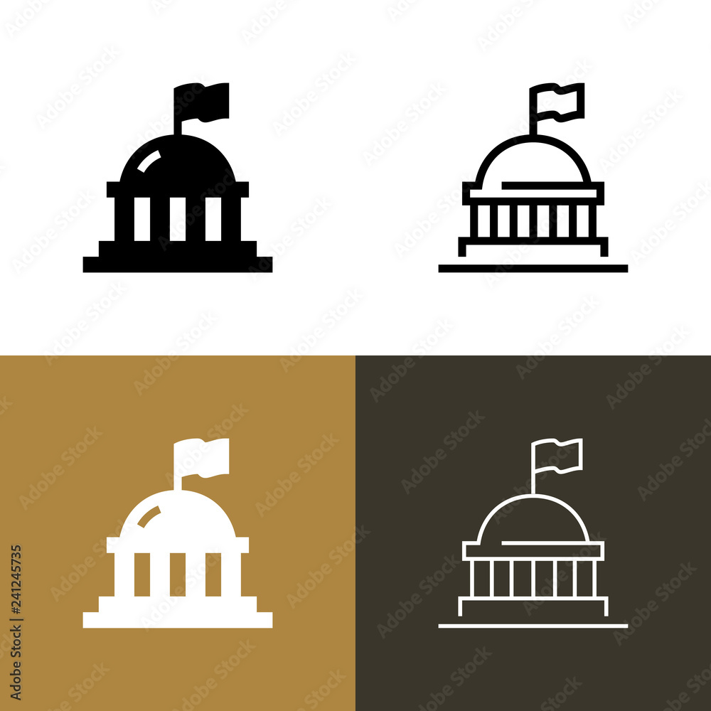 Government Capital Icon Set