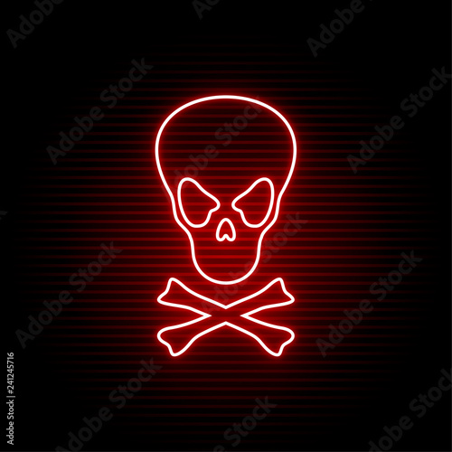 neon skull symbol