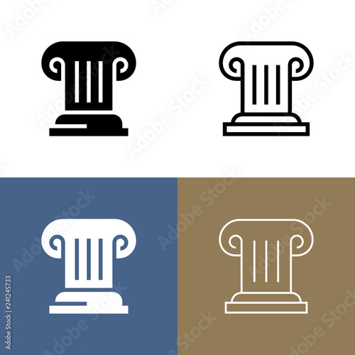 Greek Column Icon Set