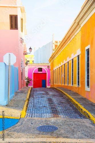 colorful street in San Juan Puerto Rico