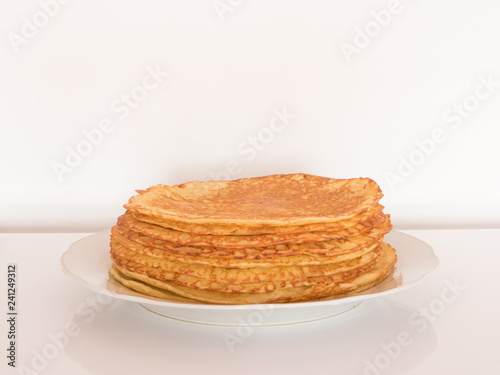 Stack of pancakes on a plate