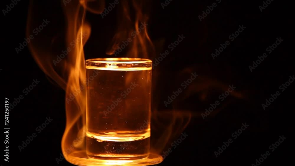 alcohol shot smoke dark background nobody hd footage 
