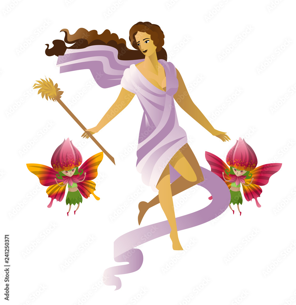 ostara spring pagan germanic goddess Stock Vector | Adobe Stock