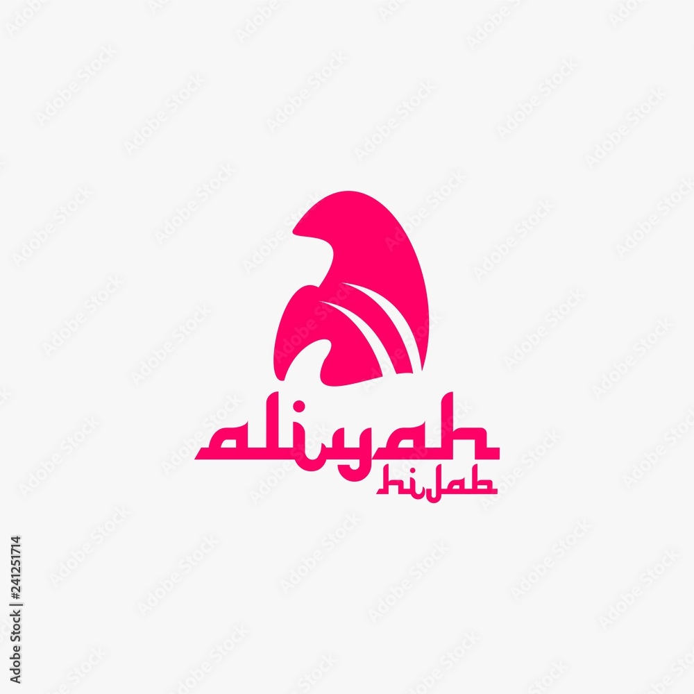 Hijab muslimah logo design Hijab muslimah logo design