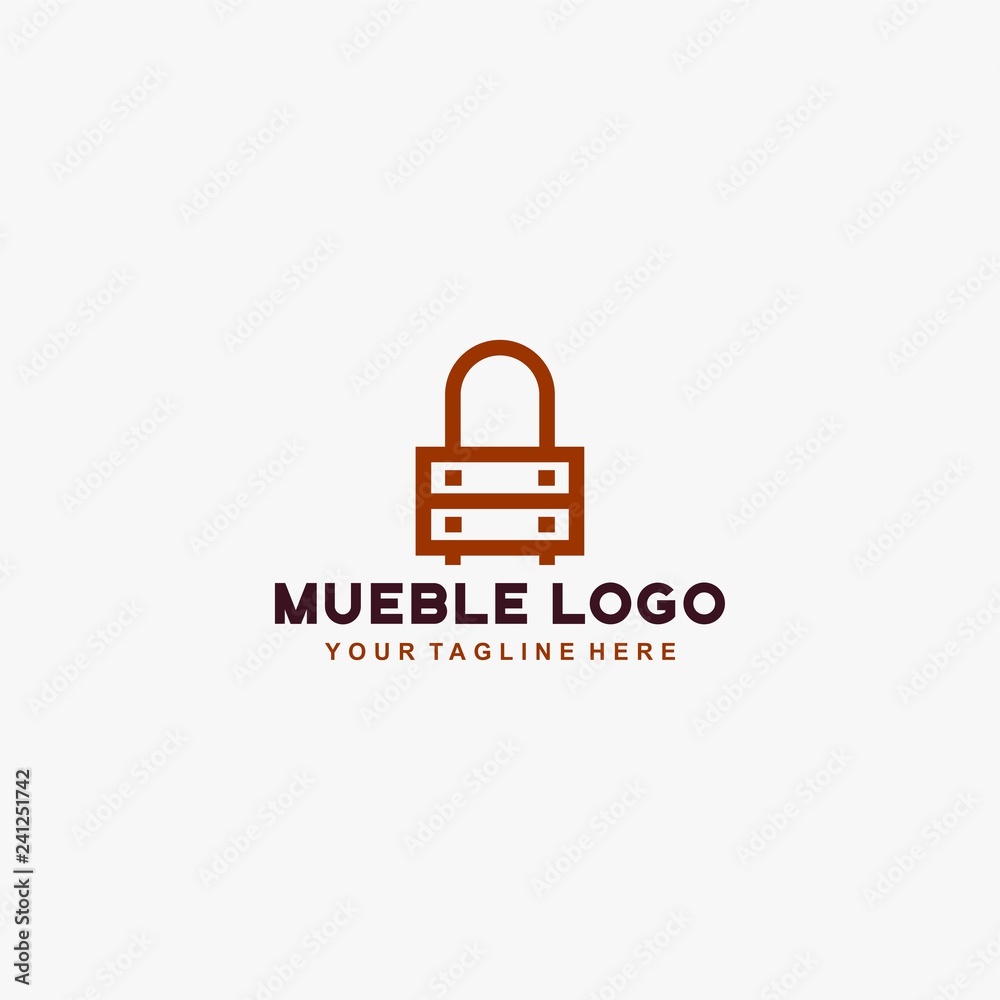 Furniture logo design vector Furniture logo design vector
