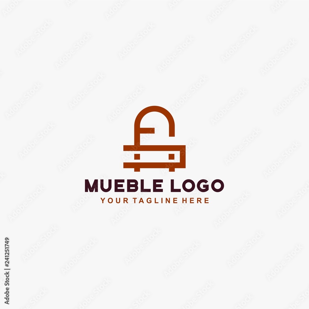 Furniture logo design vector Furniture logo design vector