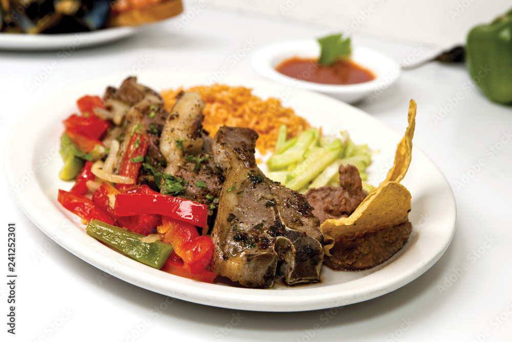 platter of lamb chops mexican style platter of lamb chops mexican style