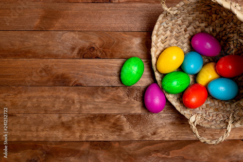 Wallpaper Mural Easter eggs yellow, pink, green, blue and orange. Torontodigital.ca