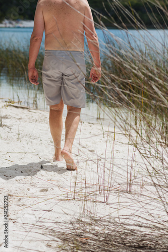 man at freshwater lake photo