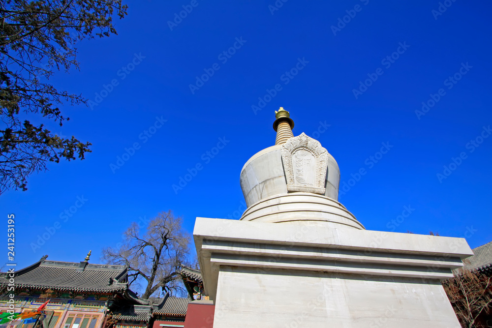 Pagoda architectural landscape in the Five Pagoda Temple, Hohhot city, Inner Mongolia autonomous region, China