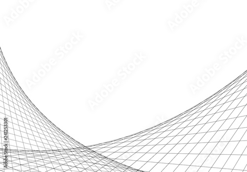 abstract lines net network vector strange shapes full editable stroke	 photo
