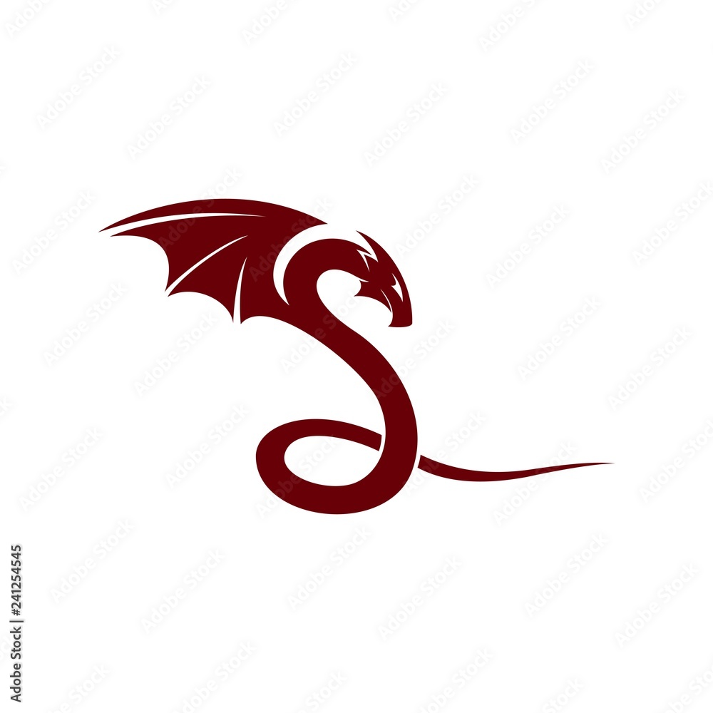 Obraz premium The concept of dragon for various logo icon templates