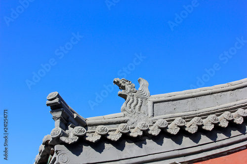 Gray roof in a temple