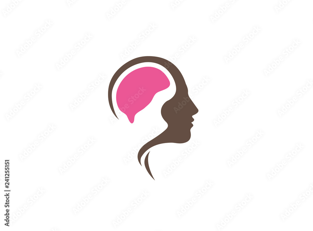 Creative brain inside the head logo Design Creative brain inside the head logo Design