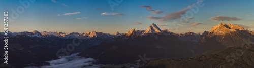 panoramic view of Berchtesgaden alps at sunrise © Chris Peters