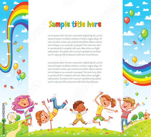 Kids party for web page design