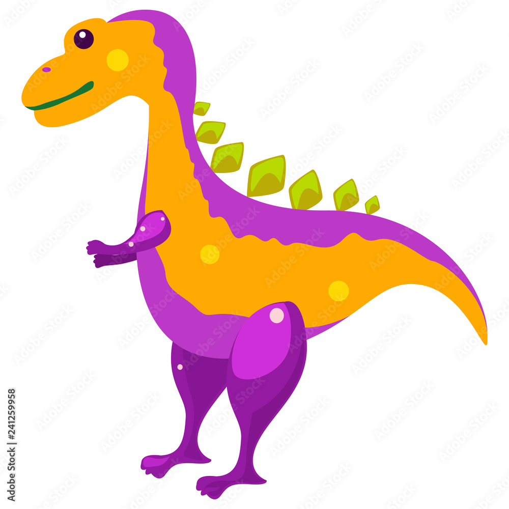 Funny illustration of a dinosaur