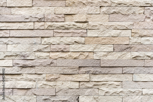 Beige Limestone Stacked wall texture. Perfect for background.