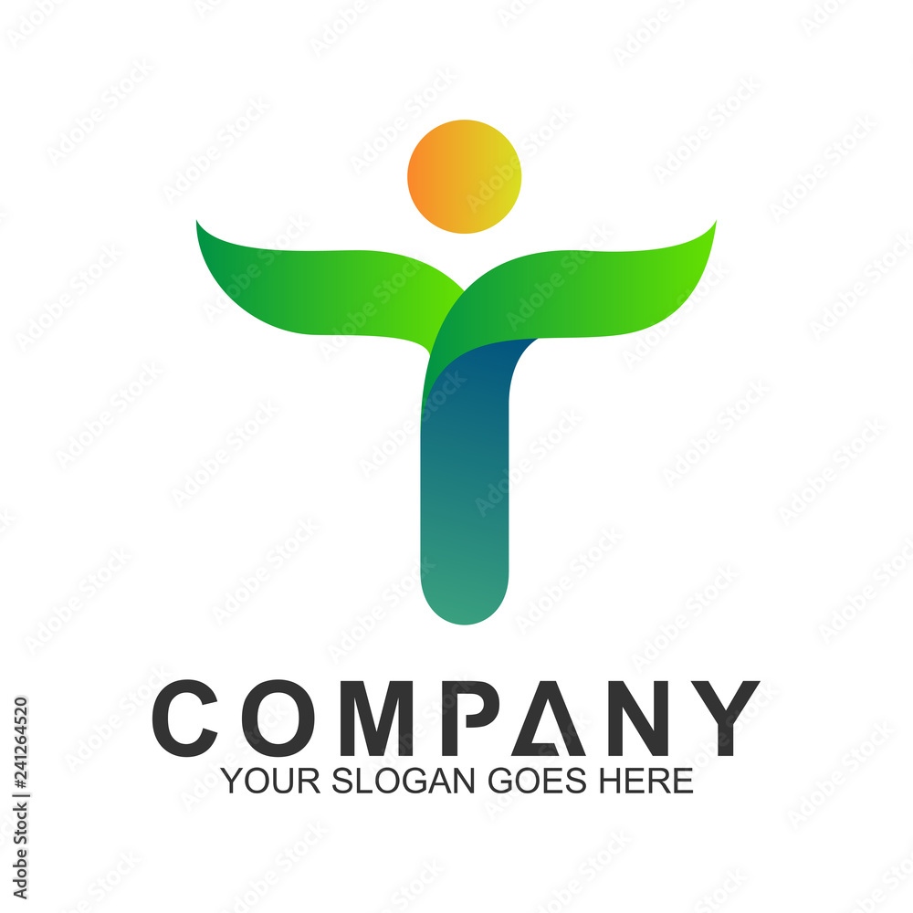 t shape logo