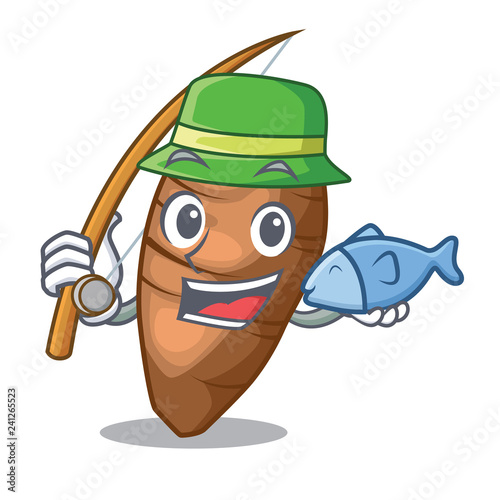 Fishing taro tuber isolated in the mascot