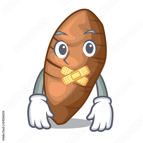 Silent sliced taro on shape cartoon funny