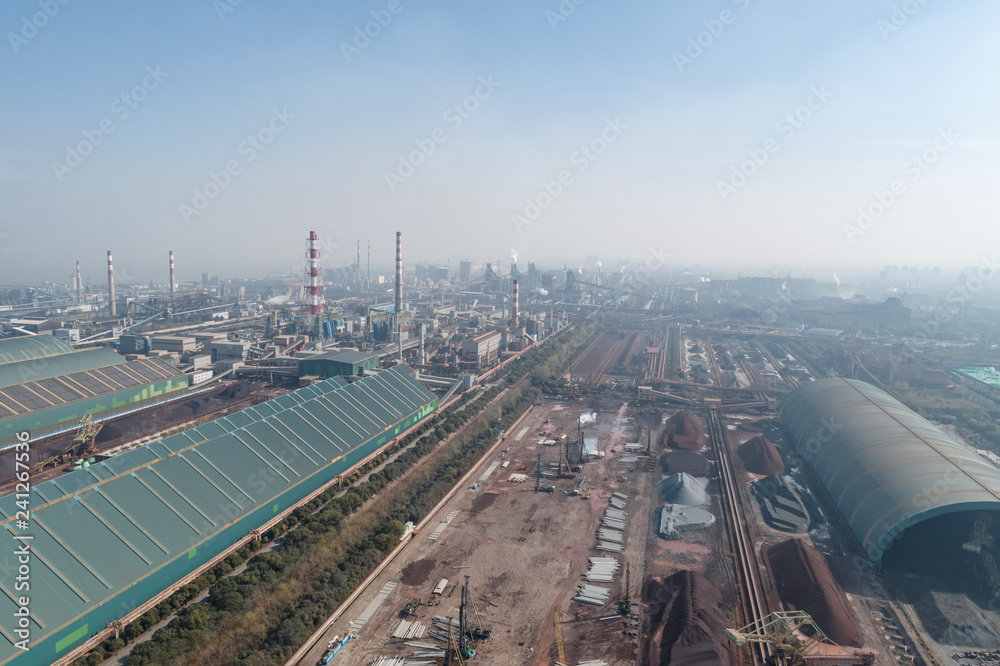 Obraz premium aerial view of construction site