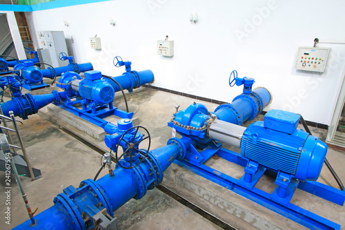 Water supply pump station of mechanical equipment photo