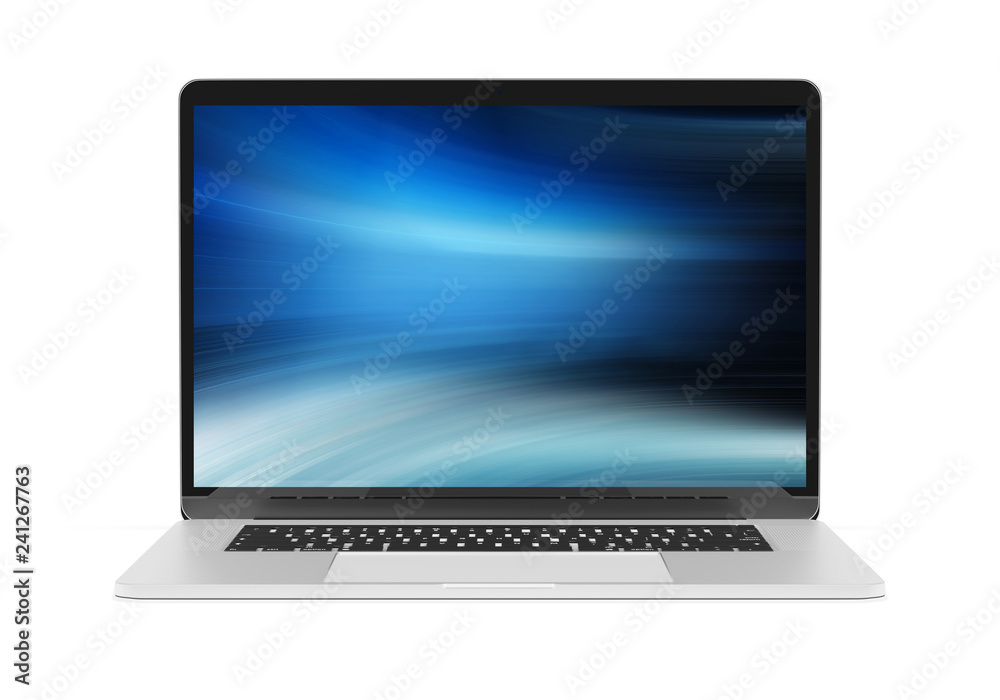 Isolated modern laptop mockup 3d rendering Isolated modern laptop mockup 3d rendering