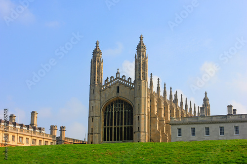 tourists outside the king's college chapel, Cambridge, UK.