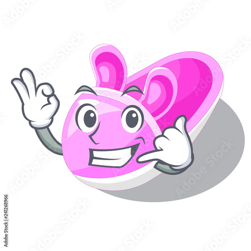 Call me baby shoes isolated in the mascot