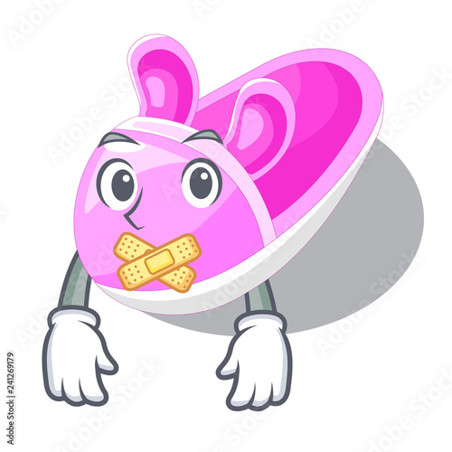 Silent baby shoes isolated in the mascot