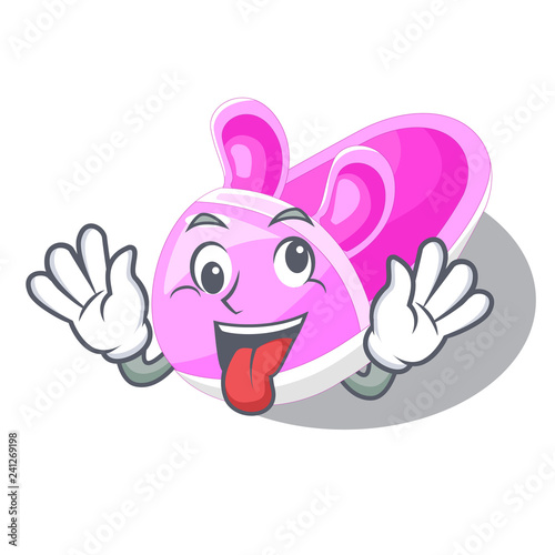 Crazy baby shoes isolated in the mascot